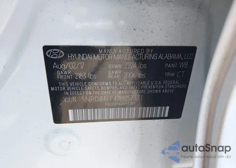 2018 Hyundai Elantra Sel из США, поврежденный, VIN 5NPD84LF4JH257331